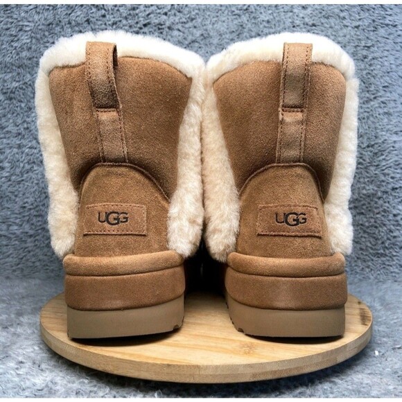 New Platform UGG Classic Chillapeak Boot Women's Chestnut 1144046 Size US 7 UK 5 - Picture 6 of 8